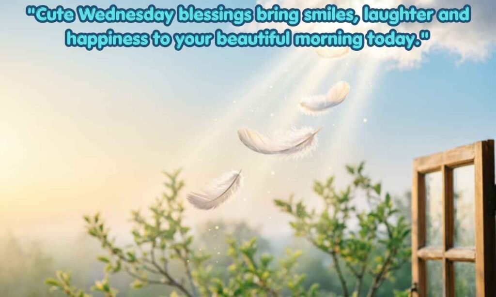 Wednesday Blessings and Prayers Image:
"Cute Wednesday blessings bring smiles, laughter and happiness to your beautiful morning today."