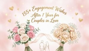 Engagement Wishes After 1 Year for Couples in Love