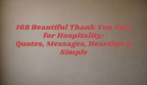 Thank You Note for Hospitality