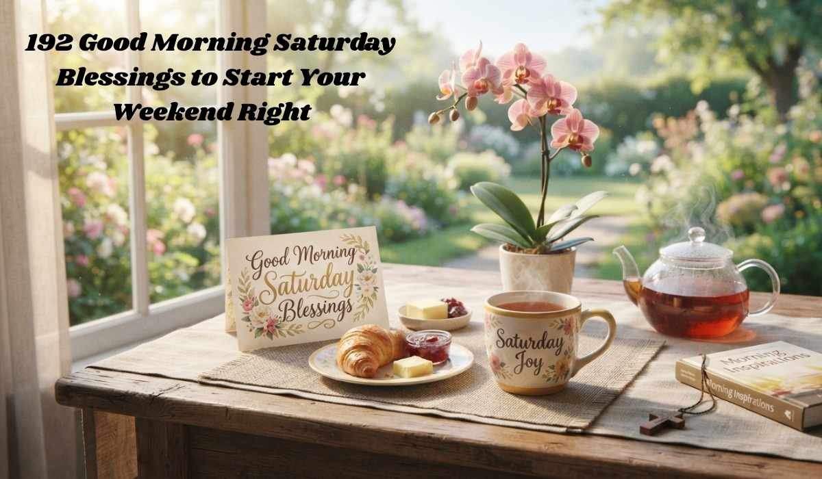 Good Morning Saturday Blessings